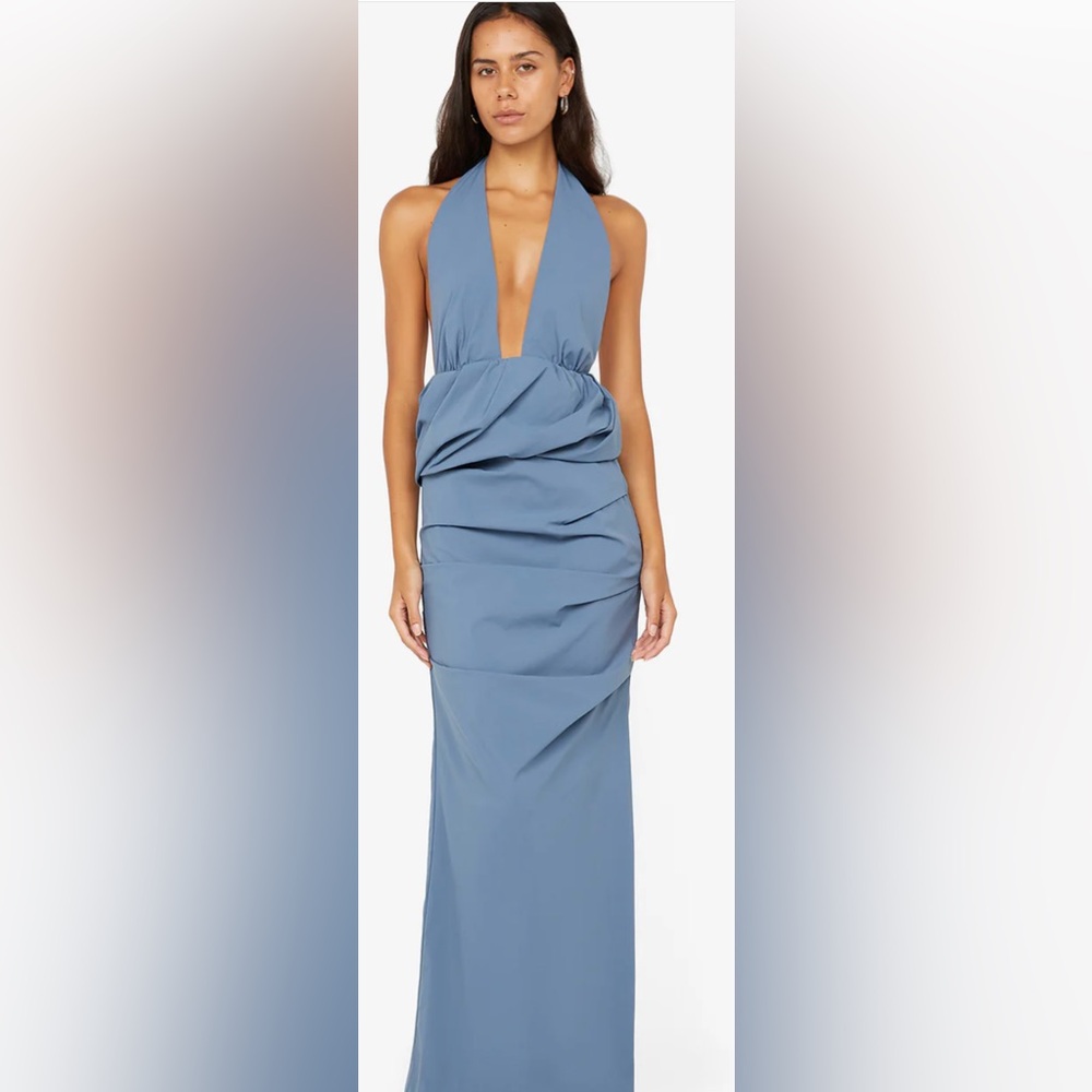 NWT Bec & Bridge Priscilla Bubble Maxi Dress/ size 8/ Steel
blue